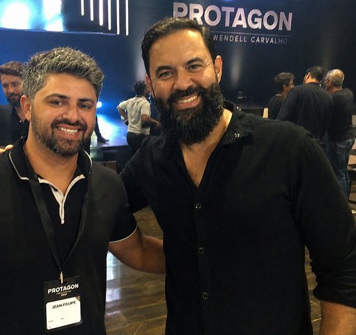 Jean com Wendell Carvalho no Protagon
